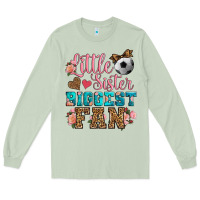 Little Sister Biggest Fan Soccer Long Sleeve Tee | Teevron