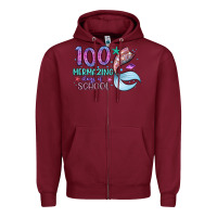 Burgundy 100 mermazing days of school Zipper Hoodie - Artiststas