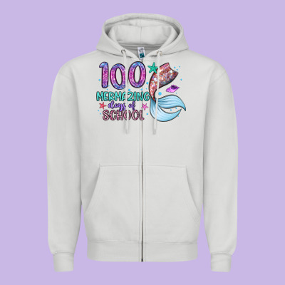 100 Mermazing Days Of School Zipper Hoodie Designed By Artiststas