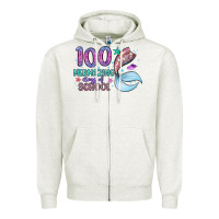 Oatmeal Heather 100 mermazing days of school Zipper Hoodie - Artiststas