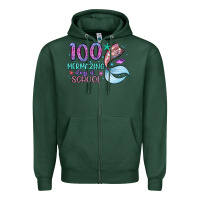 Sports Green 100 mermazing days of school Zipper Hoodie - Artiststas