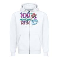 White 100 mermazing days of school Zipper Hoodie - Artiststas