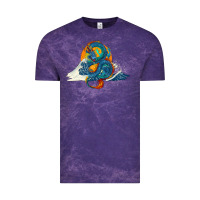 Cloud Purple blue dragon ocean waves and sun Vintage Tee - RanaPortraitStore
