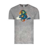 Cloud Rock blue dragon ocean waves and sun Vintage Tee - RanaPortraitStore