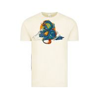 Vintage Arctic blue dragon ocean waves and sun Vintage Tee - RanaPortraitStore
