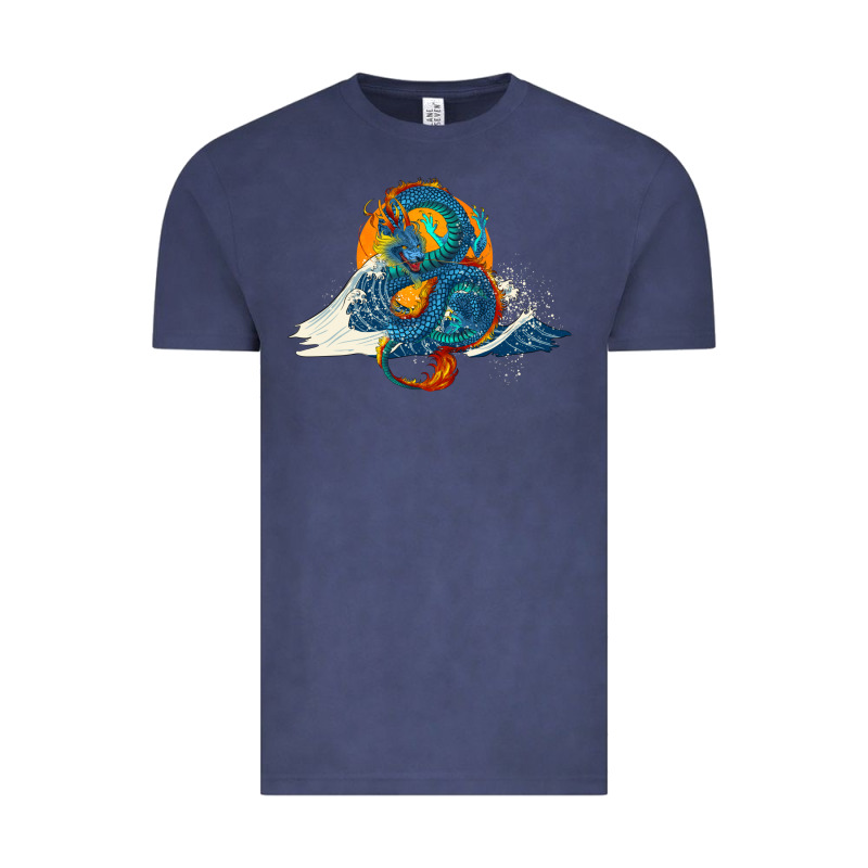 Blue Dragon Ocean Waves And Sun Vintage Tee by RanaPortraitStore | Teevron
