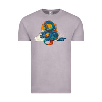 Vintage Zinc blue dragon ocean waves and sun Vintage Tee - RanaPortraitStore