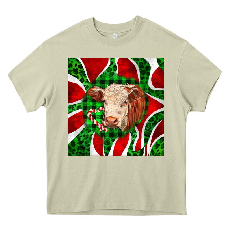 Christmas Hereford Cow Face Heavy Core Tee by LillyAllenDesigns | Teevron