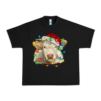 Black charolais cattle cow with christmas lights and hat Urban Heavy Tee - RanaPortraitStore