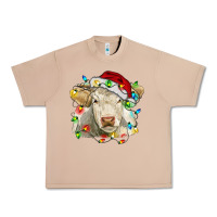 Burro charolais cattle cow with christmas lights and hat Urban Heavy Tee - RanaPortraitStore