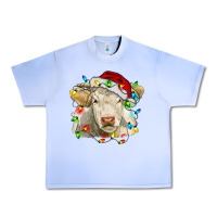 Grape Ice charolais cattle cow with christmas lights and hat Urban Heavy Tee - RanaPortraitStore