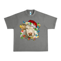 Tornado charolais cattle cow with christmas lights and hat Urban Heavy Tee - RanaPortraitStore