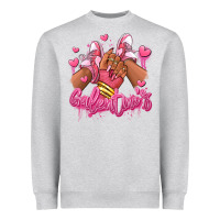 Heather Grey galentines afro girl sneakers Heavyweight Sweatshirt - RanaPortraitStore