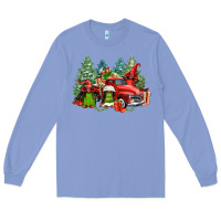 Colony Blue merry christmas truck afro gnomies Long Sleeve Tee - FaDigitalArtStudio