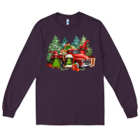 Plum merry christmas truck afro gnomies Long Sleeve Tee - FaDigitalArtStudio