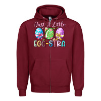 Burgundy just a little egg stra Zipper Hoodie - Artiststas