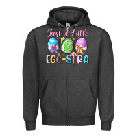 Charcoal Heather just a little egg stra Zipper Hoodie - Artiststas