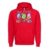 Red just a little egg stra Zipper Hoodie - Artiststas