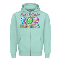 Seafoam just a little egg stra Zipper Hoodie - Artiststas