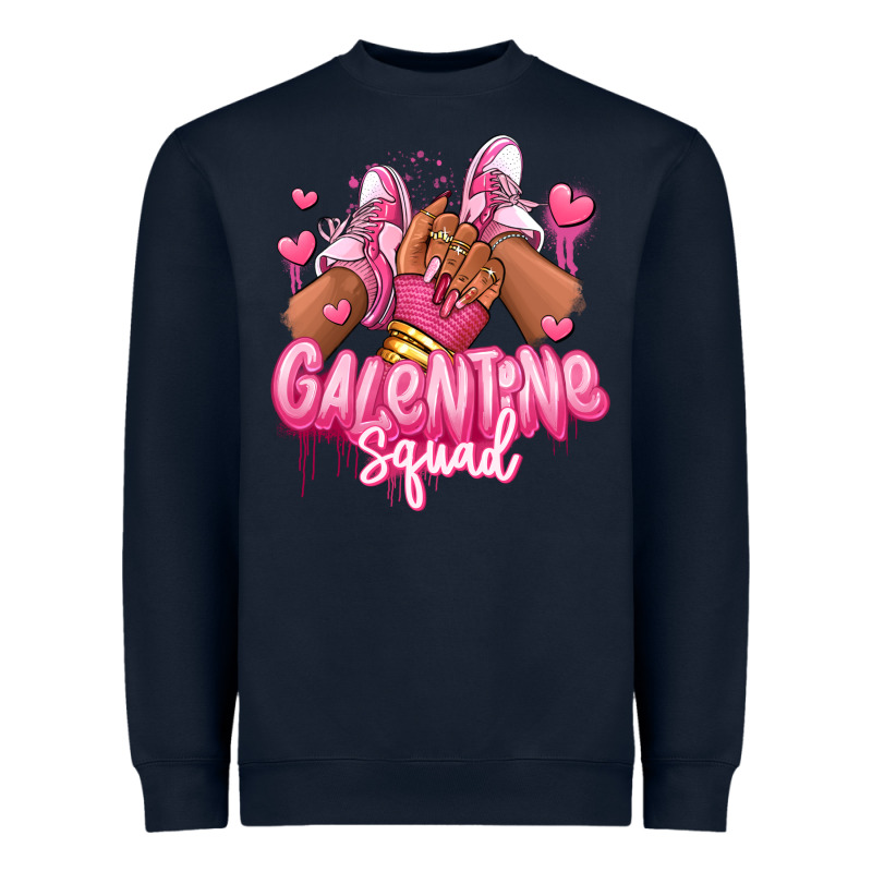 Galentine Squad Afro Girl Sneakers Heavyweight Sweatshirt by RanaPortraitStore | Teevron
