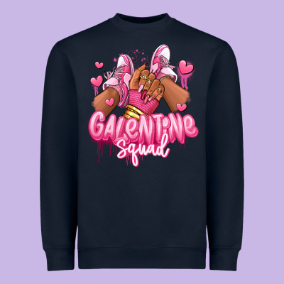 Heavyweight Sweatshirt galentine squad afro girl sneakers