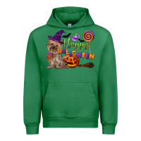 Emerald Happy Halloween With Yorkshire Terrier Dog Urban Hoodie - LillyAllenDesigns