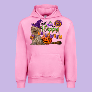 Happy Halloween With Yorkshire Terrier Dog Urban Hoodie Designed By Lillyallendesigns