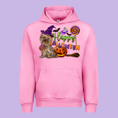 Happy Halloween With Yorkshire Terrier Dog Urban Hoodie Designed By Lillyallendesigns