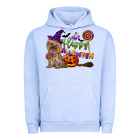 Pigment Grape Ice Happy Halloween With Yorkshire Terrier Dog Urban Hoodie - LillyAllenDesigns