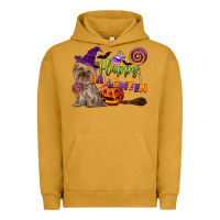 Pigment Peanut Butter Happy Halloween With Yorkshire Terrier Dog Urban Hoodie - LillyAllenDesigns