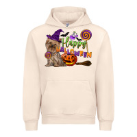 Sandshell Happy Halloween With Yorkshire Terrier Dog Urban Hoodie - LillyAllenDesigns