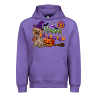 Tulip Happy Halloween With Yorkshire Terrier Dog Urban Hoodie - LillyAllenDesigns