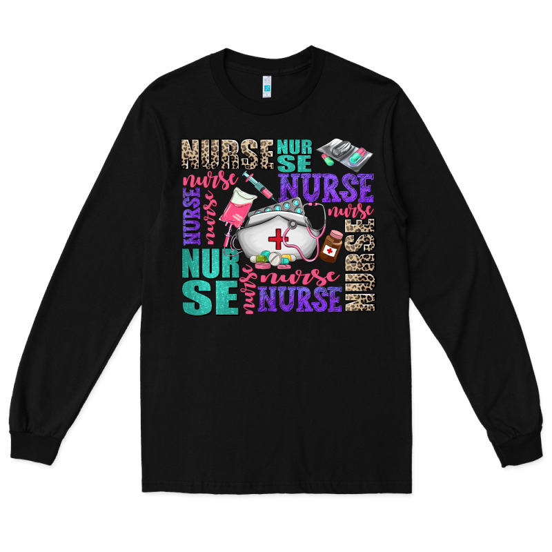Nurse Nurse Nurse With Nurse Element Long Sleeve Tee by AdoDesignShop | Teevron