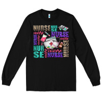 Black nurse nurse nurse with nurse element Long Sleeve Tee - AdoDesignShop