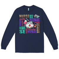 Navy nurse nurse nurse with nurse element Long Sleeve Tee - AdoDesignShop