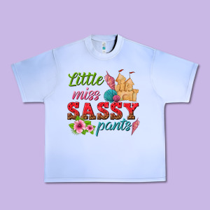 Little Miss Sassy Pants Urban Heavy Tee Designed By Texasbilliewilder