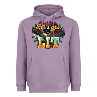 Lavender lets get lit america eagle Heavyweight Hoodie - NancyCooperArtShop