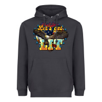 Smoke lets get lit america eagle Heavyweight Hoodie - NancyCooperArtShop