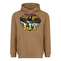 Toasted Coconut lets get lit america eagle Heavyweight Hoodie - NancyCooperArtShop