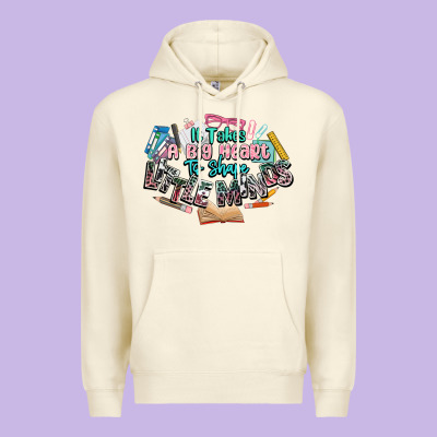 It Takes A Big Heart To Shape Little Mind Teacher Premium Hoodie Designed By Nancycooperartshop