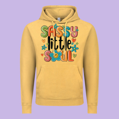 Vintage Hoodie sassy little soul smiley