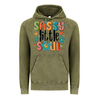 Vintage Olive sassy little soul smiley Vintage Hoodie - MaliasSmallBusiness