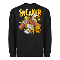 Black yellow sneaker girl afro woman Heavyweight Sweatshirt - RanaPortraitStore