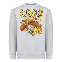 Yellow Sneaker Girl Afro Woman Heavyweight Sweatshirt | Teevron