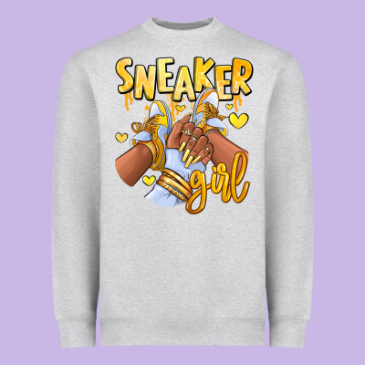 Heavyweight Sweatshirt yellow sneaker girl afro woman