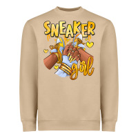 Mushroom yellow sneaker girl afro woman Heavyweight Sweatshirt - RanaPortraitStore