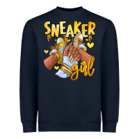 Navy yellow sneaker girl afro woman Heavyweight Sweatshirt - RanaPortraitStore