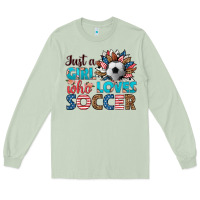 Matcha just a girl who loves soccer Long Sleeve Tee - HRA Design Shop
