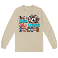 Mushroom just a girl who loves soccer Long Sleeve Tee - HRA Design Shop