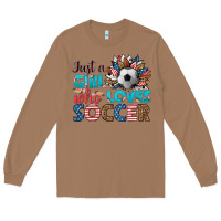 Toasted Coconut just a girl who loves soccer Long Sleeve Tee - HRA Design Shop